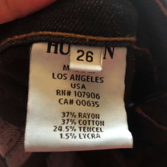 Hudson Skinny Dark Wash Jeans - Picture 3 of 5